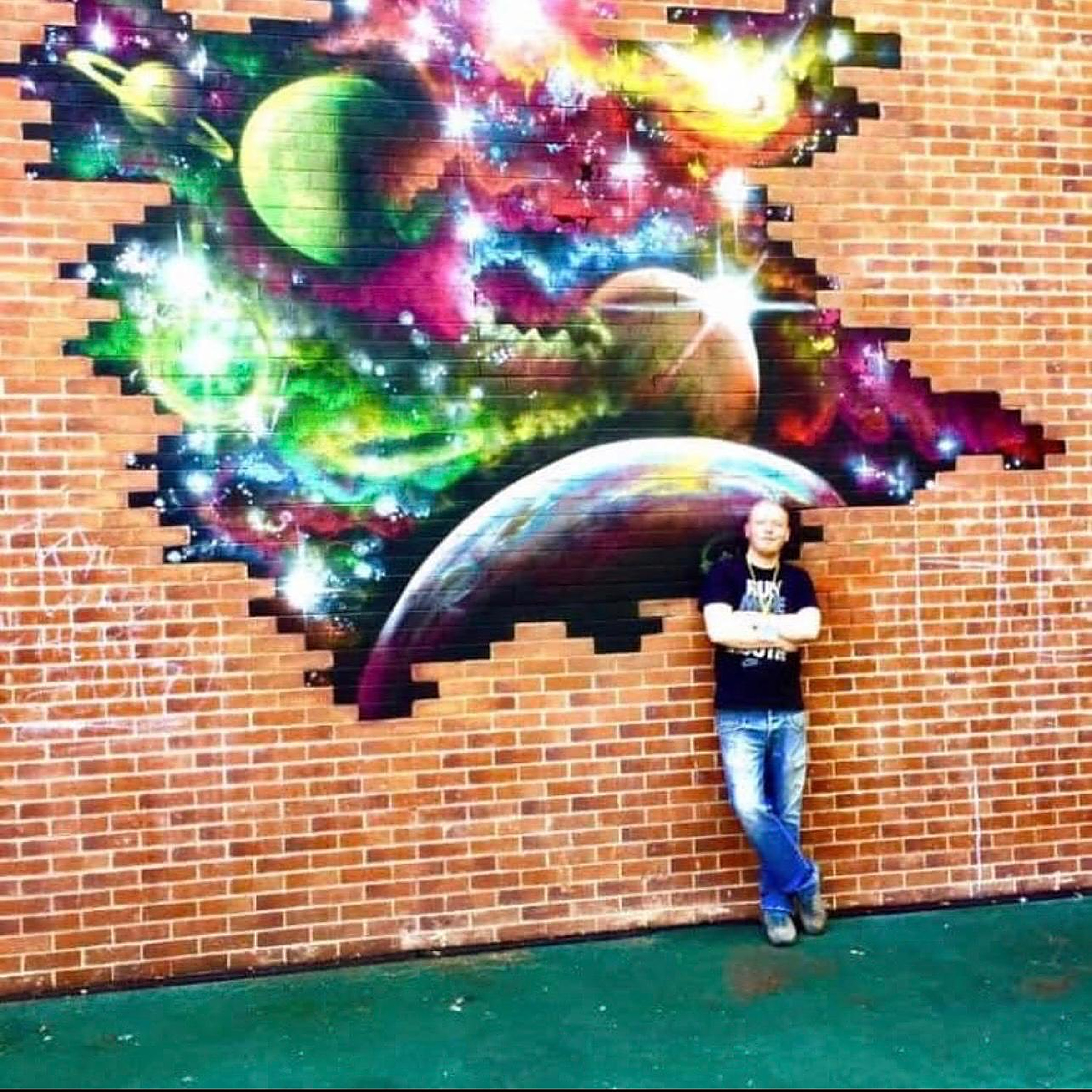 Through the Wall — Aerosol mural