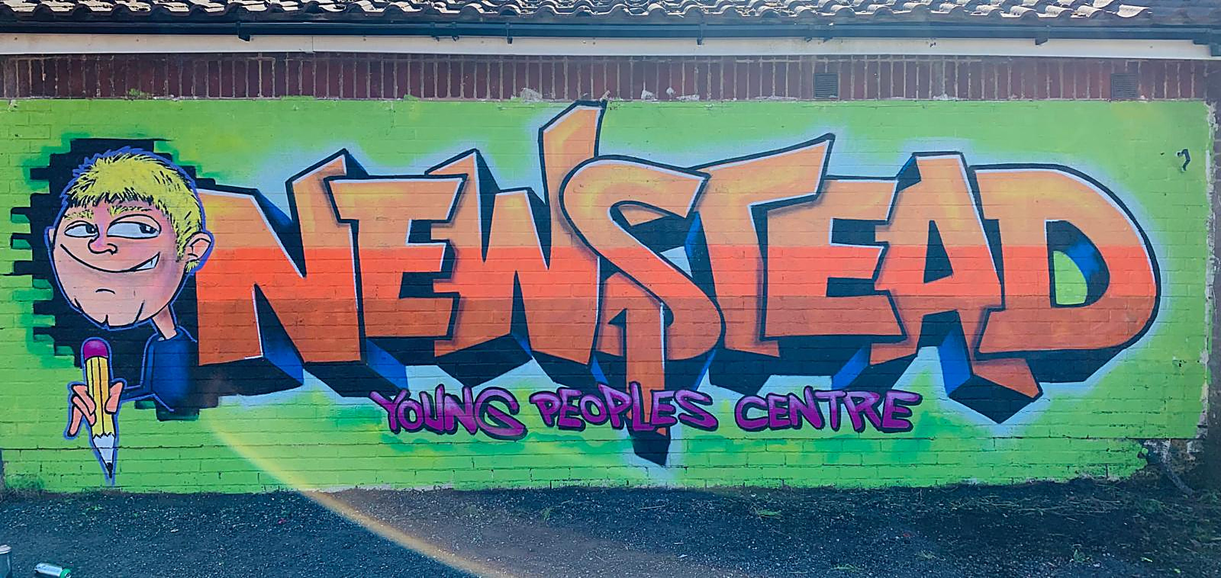 Newstead Young People's Centre — Aerosol mural