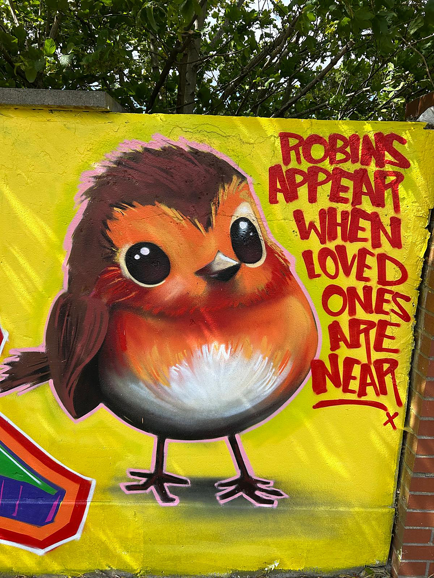 Robins Appear When Loved Ones Are Near — Aerosol mural