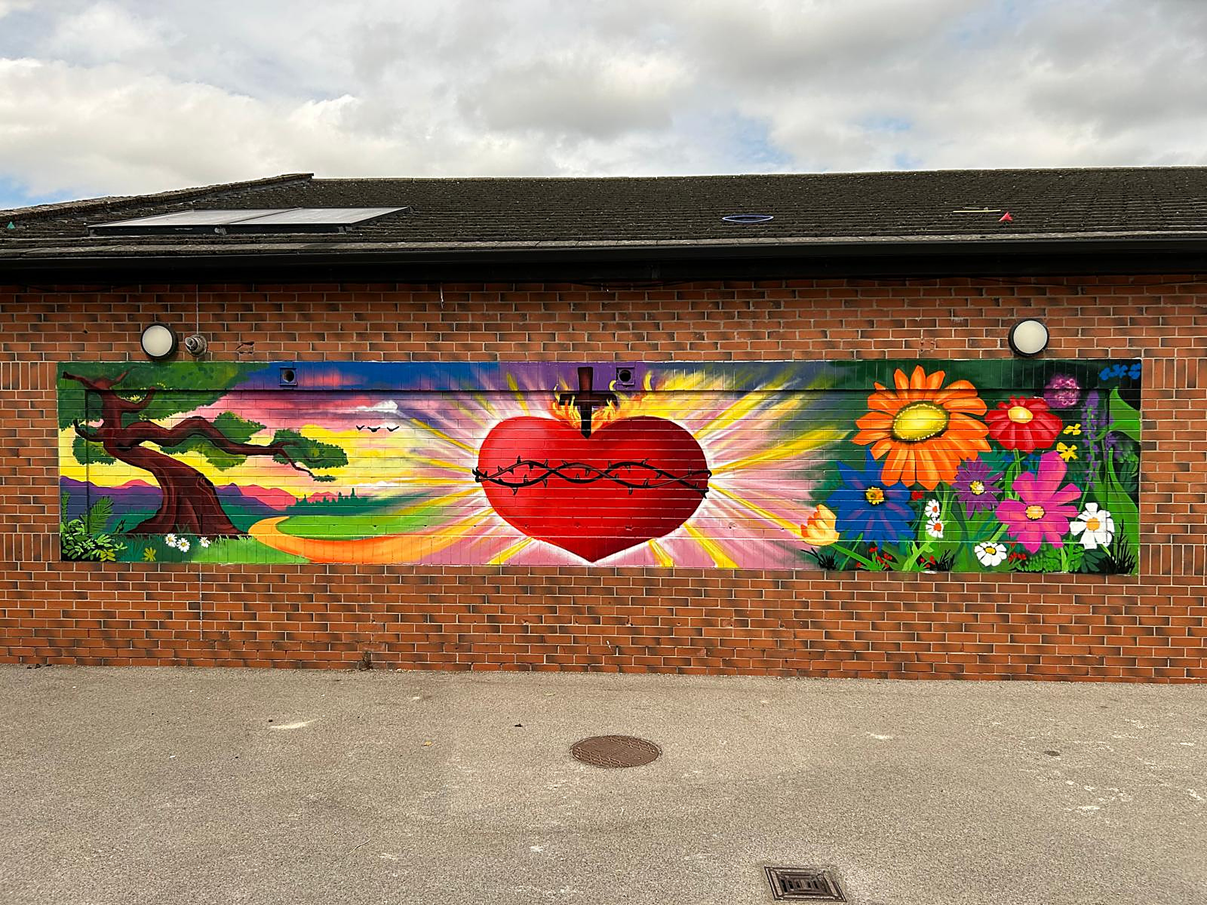 Sacred Heart — Aerosol mural